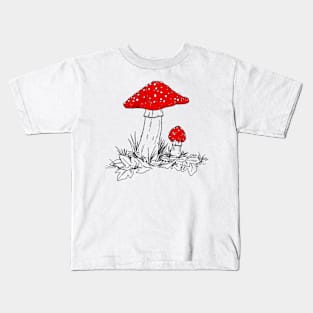 Two Mushrooms Kids T-Shirt